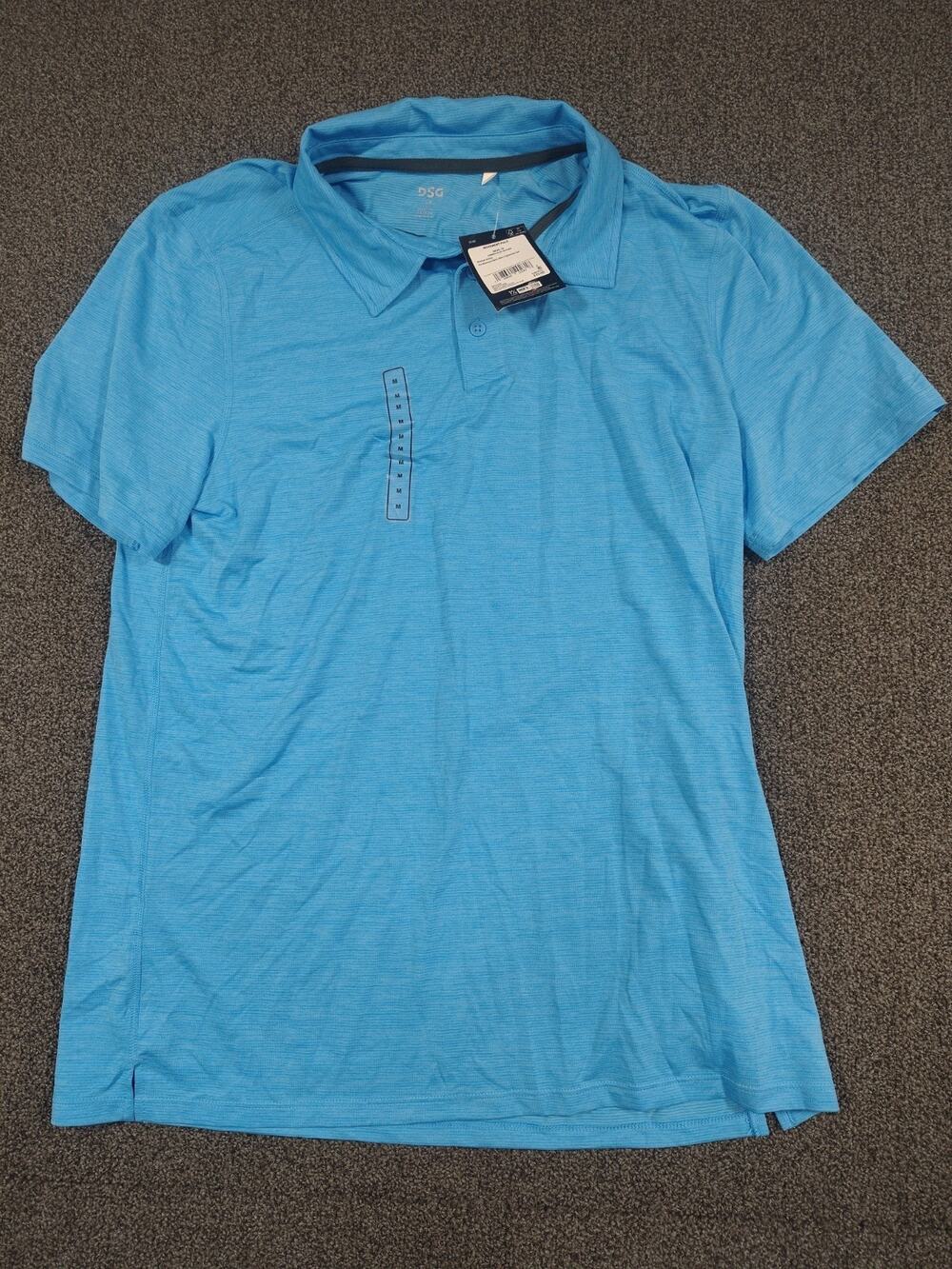 New DSG Movement Polo Shirt Men’s Size M Blue Lightweight Short Sleeve Collared